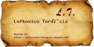 Lefkovics Terézia névjegykártya