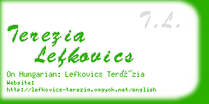 terezia lefkovics business card